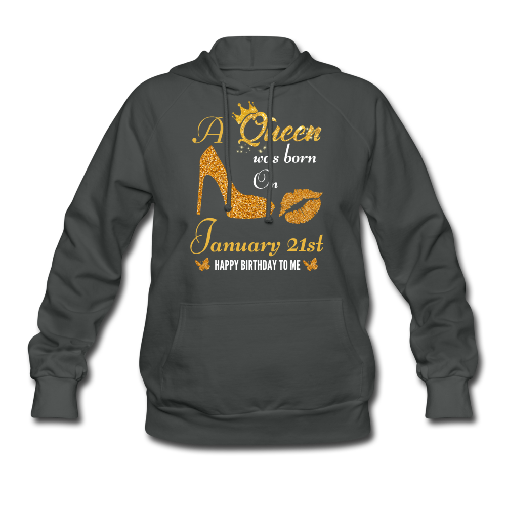 QUEEN 21ST JAN HOODIE - asphalt