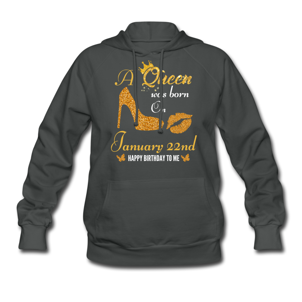 QUEEN 22ND JAN HOODIE - asphalt