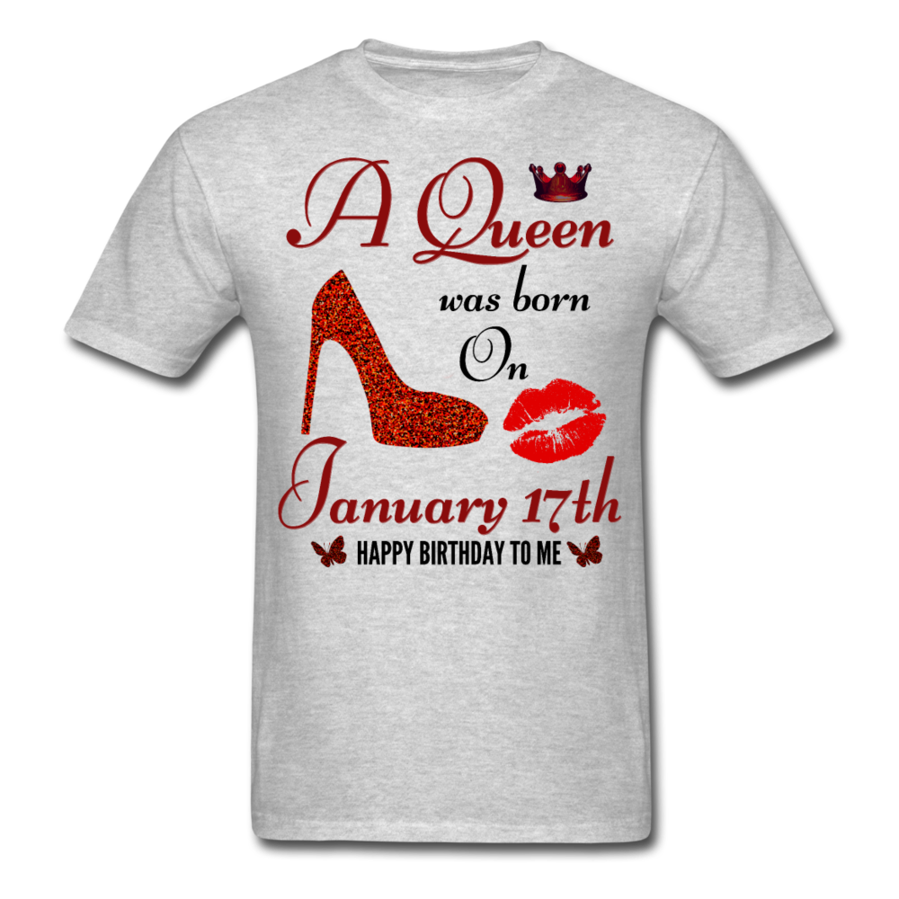 QUEEN JAN 17TH UNISEX SHIRT - heather gray