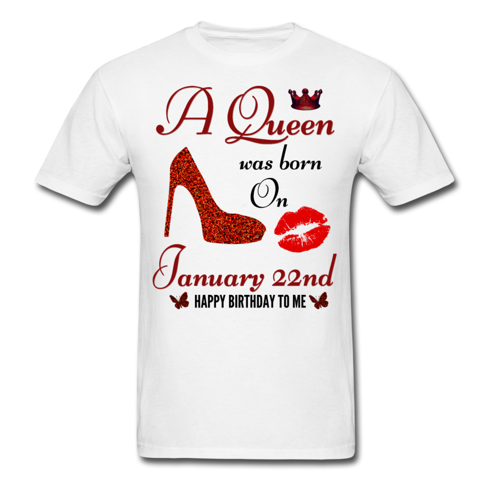 QUEEN JAN 22ND UNISEX SHIRT - white