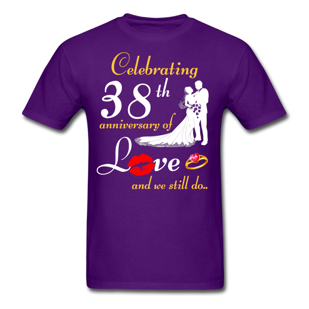 38TH ANNIVERSARY UNISEX SHIRTS - purple