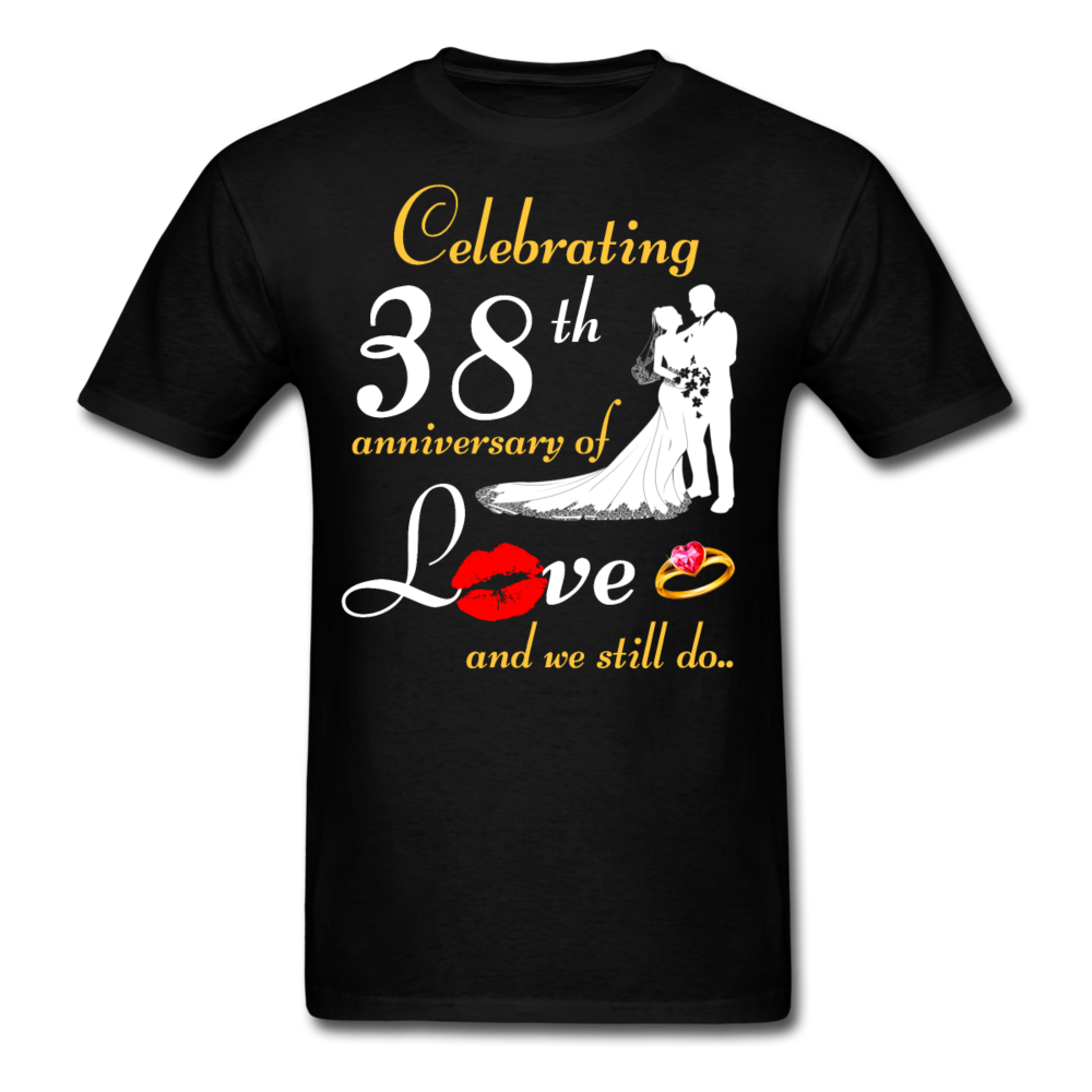 38TH ANNIVERSARY UNISEX SHIRTS - black