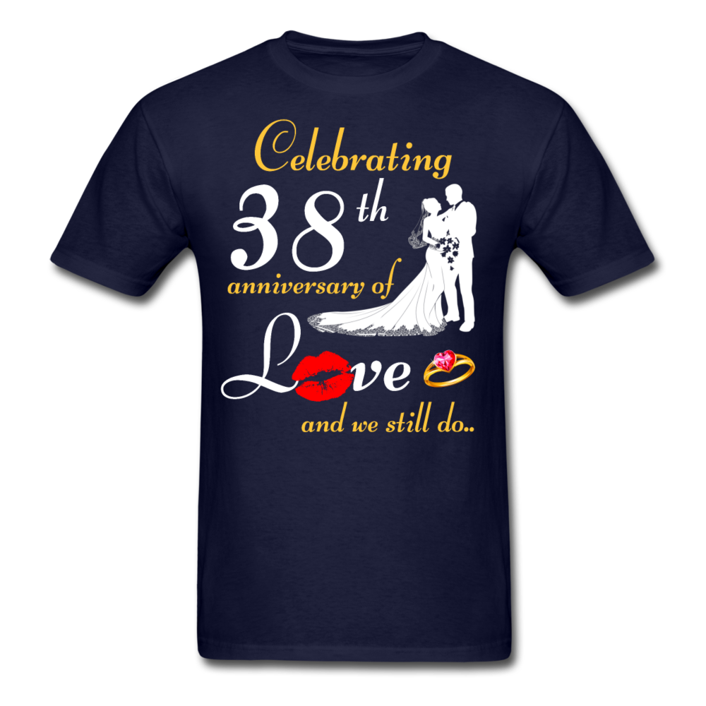 38TH ANNIVERSARY UNISEX SHIRTS - navy