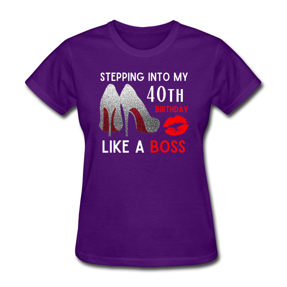 STEPPING 40 WOMEN'S SHIRT - purple