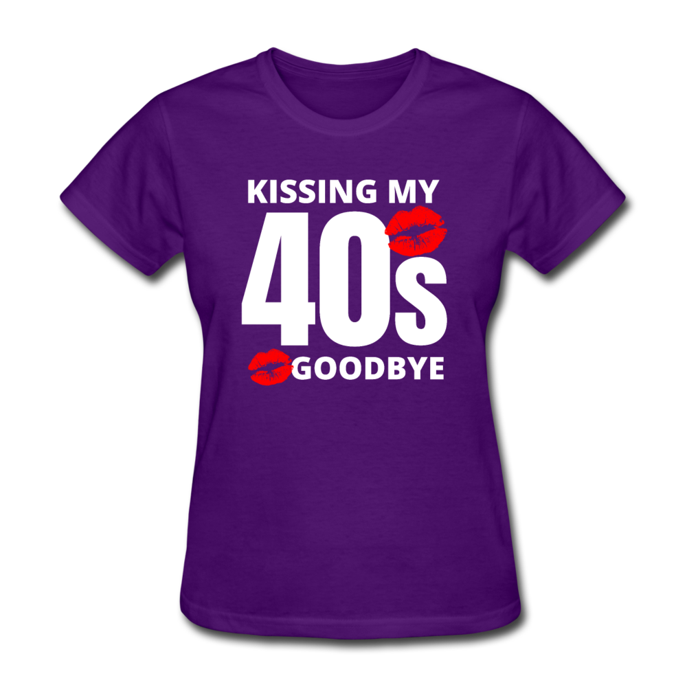 KISSING 40'S WOMEN'S SHIRT - purple