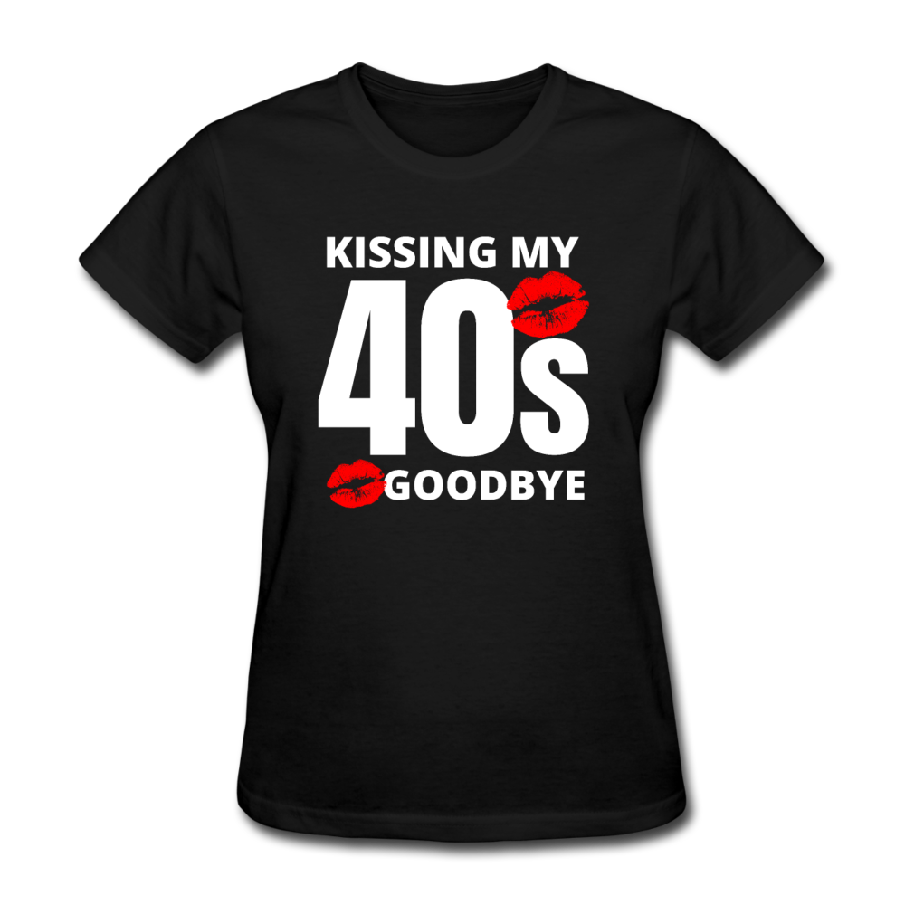 KISSING 40'S WOMEN'S SHIRT - black