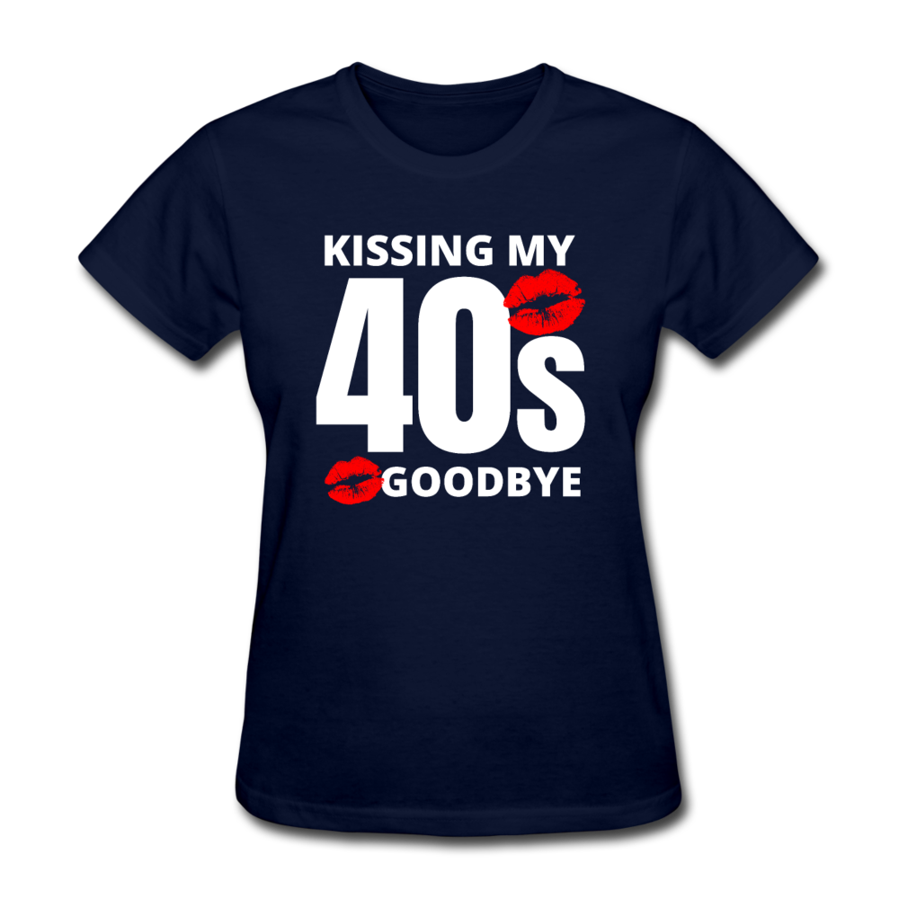 KISSING 40'S WOMEN'S SHIRT - navy