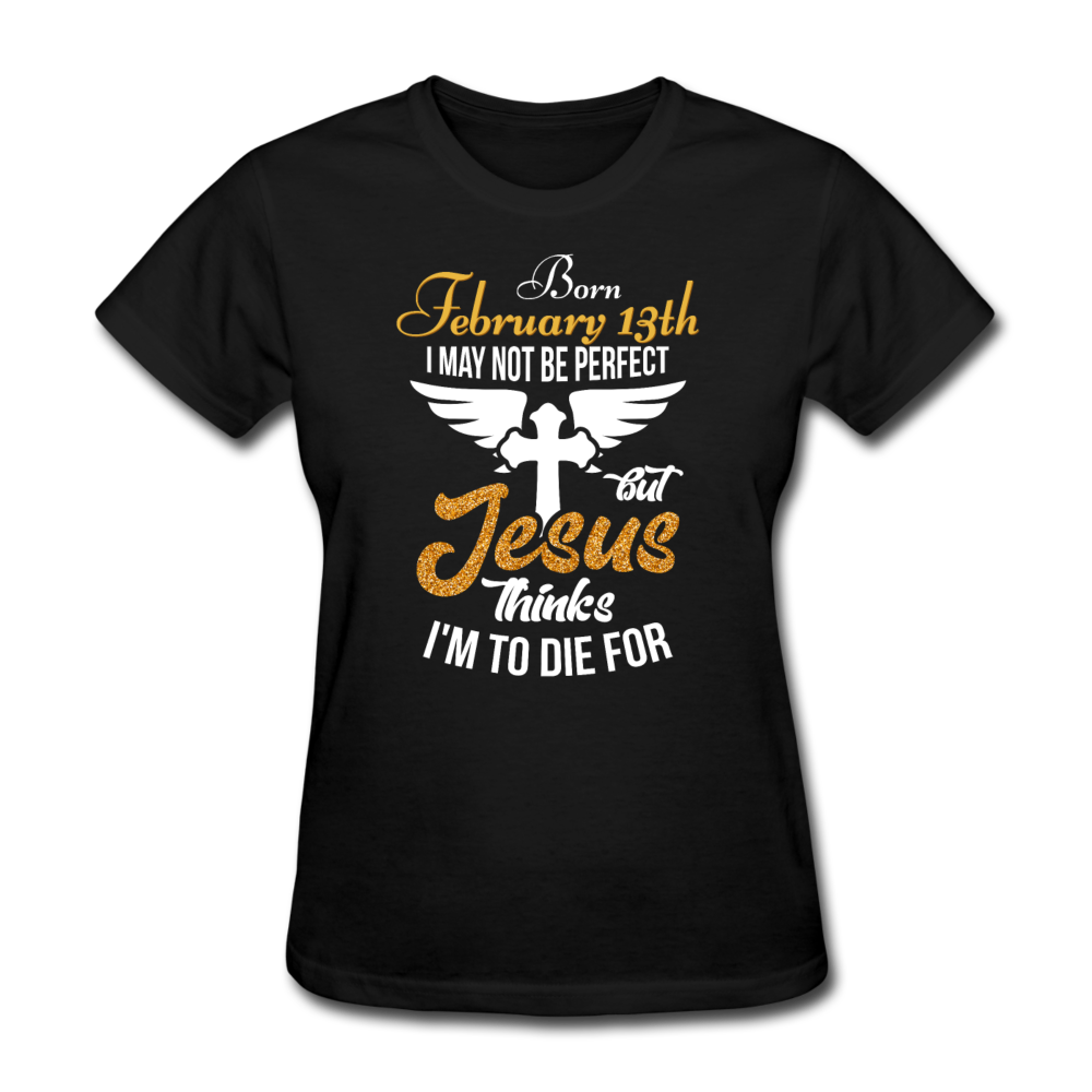 FEB 13TH JESUS WOMEN'S SHIRT - black