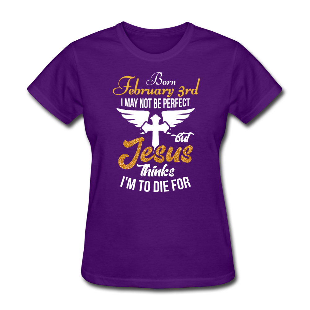 FEB 3RD JESUS WOMEN'S SHIRT - purple