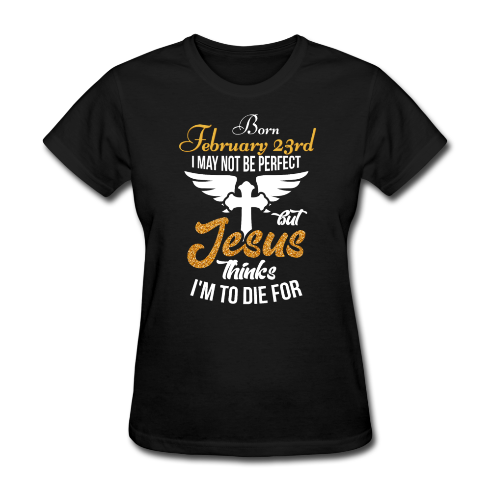 FEB 23RD JESUS WOMEN'S SHIRT - black