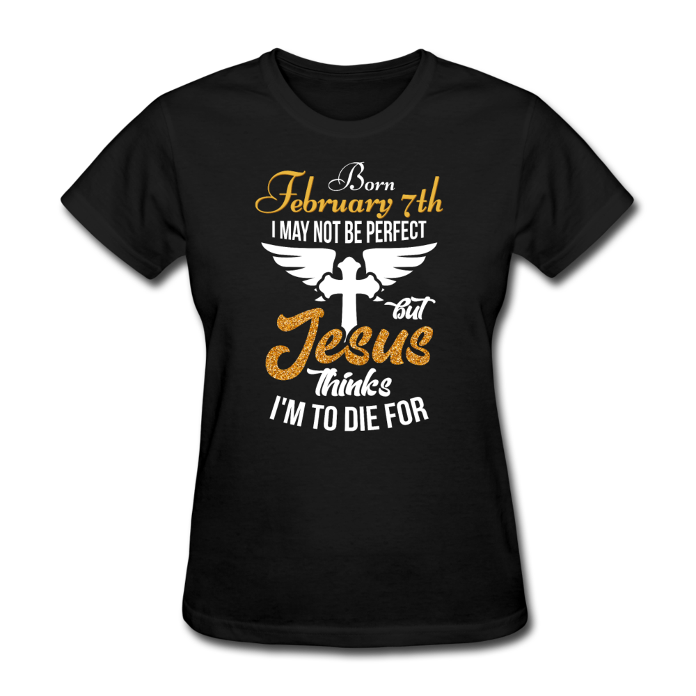 FEB 7TH JESUS WOMEN'S SHIRT - black