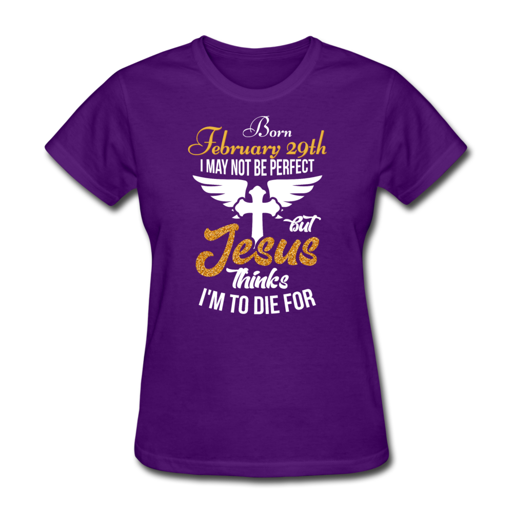 FEB 29TH JESUS WOMEN'S SHIRT - purple