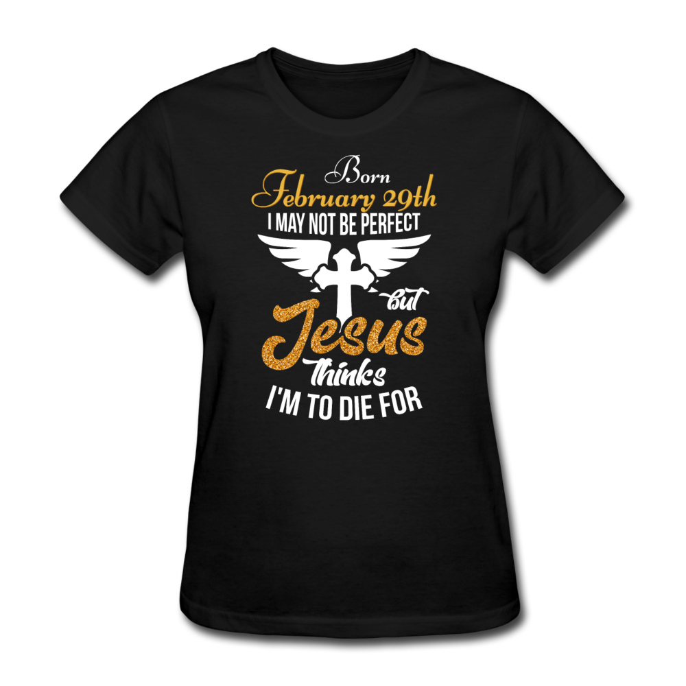 FEB 29TH JESUS WOMEN'S SHIRT - black