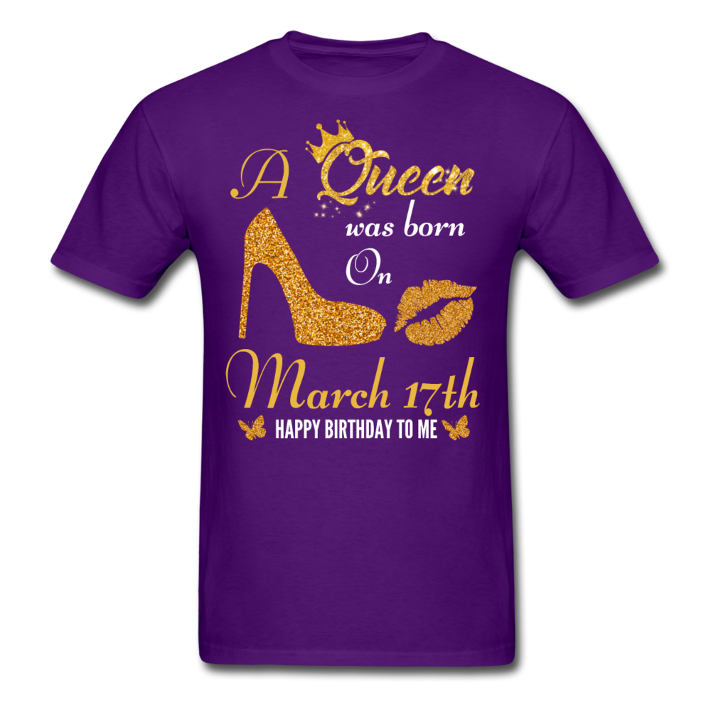 QUEEN 17TH MARCH UNISEX SHIRT - purple