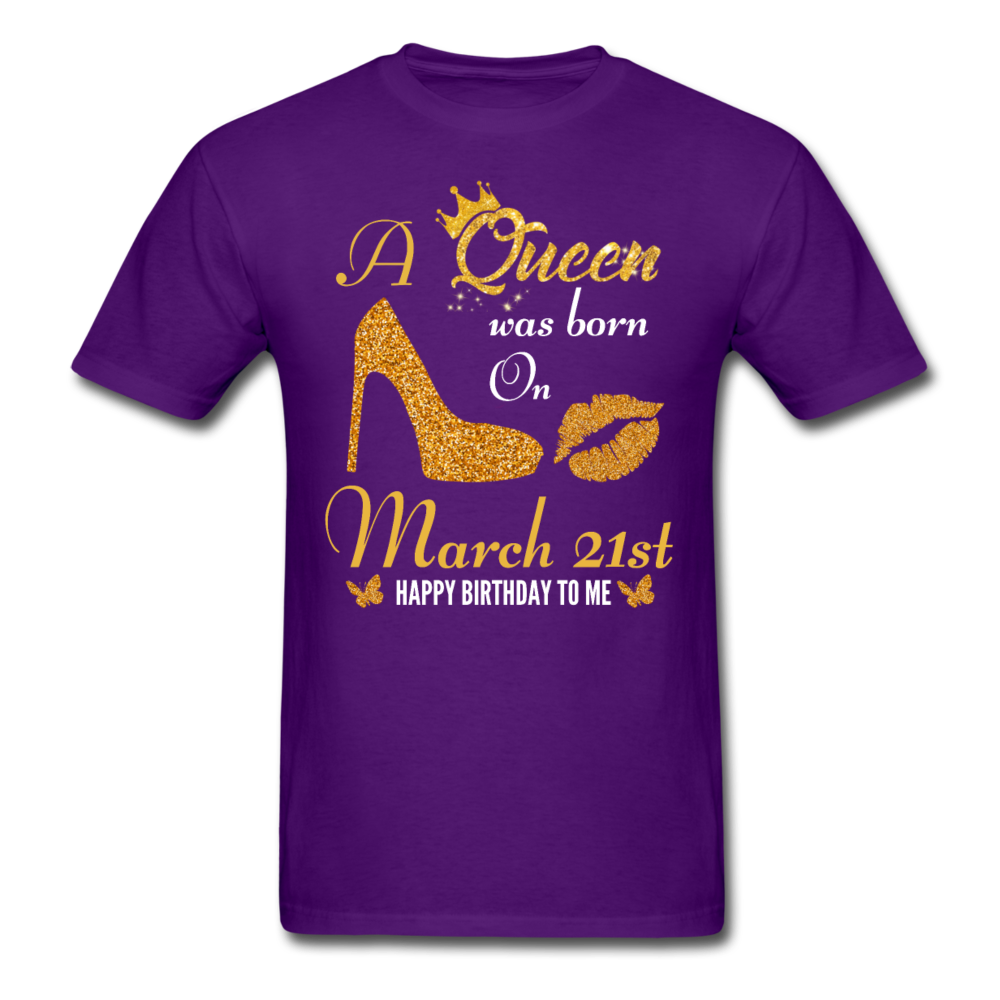 QUEEN 21ST MARCH UNISEX SHIRT - purple