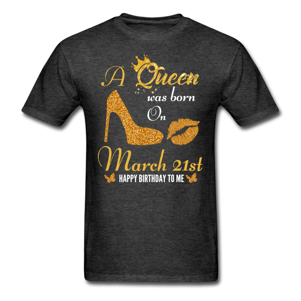 QUEEN 21ST MARCH UNISEX SHIRT - heather black