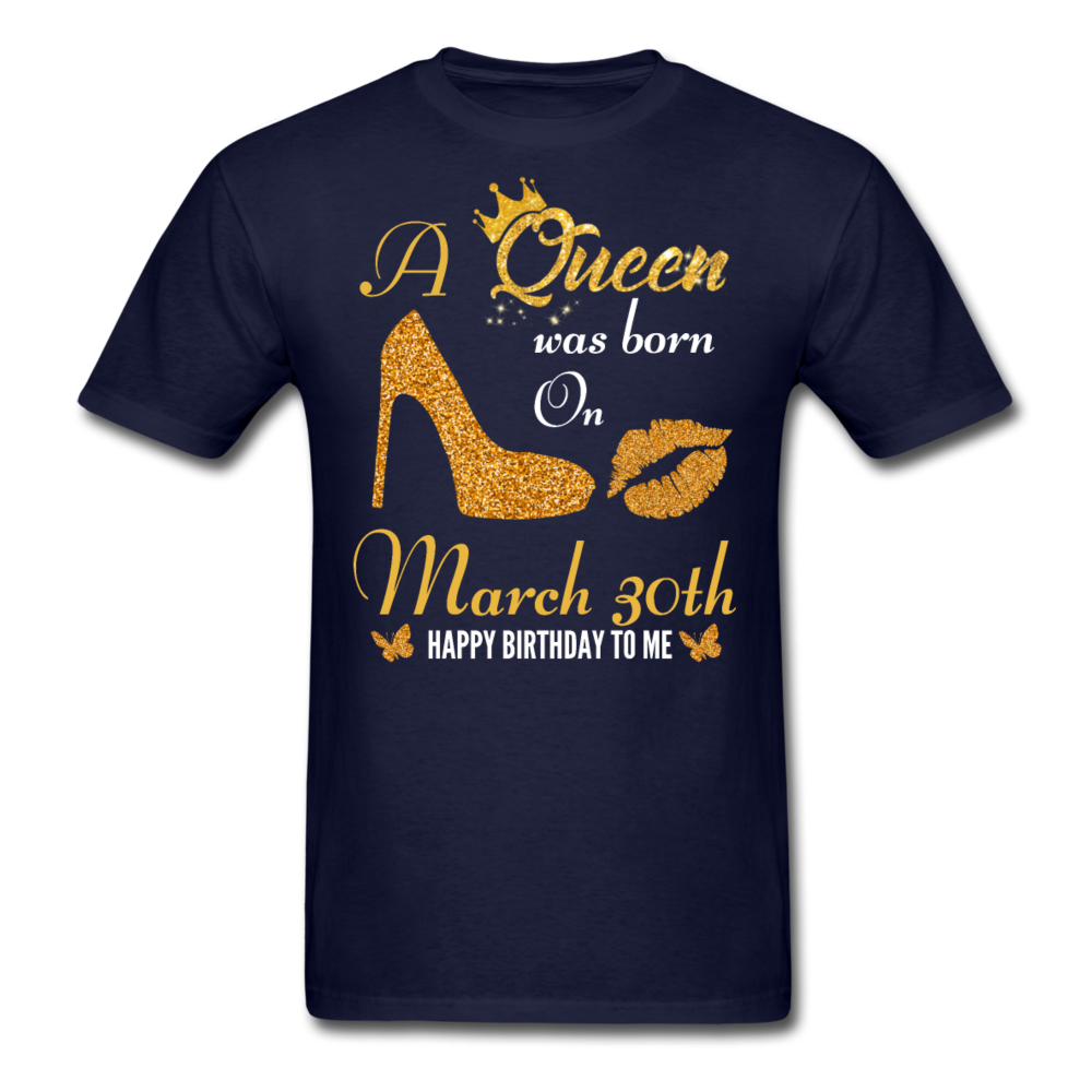 QUEEN 30TH MARCH UNISEX SHIRT - navy