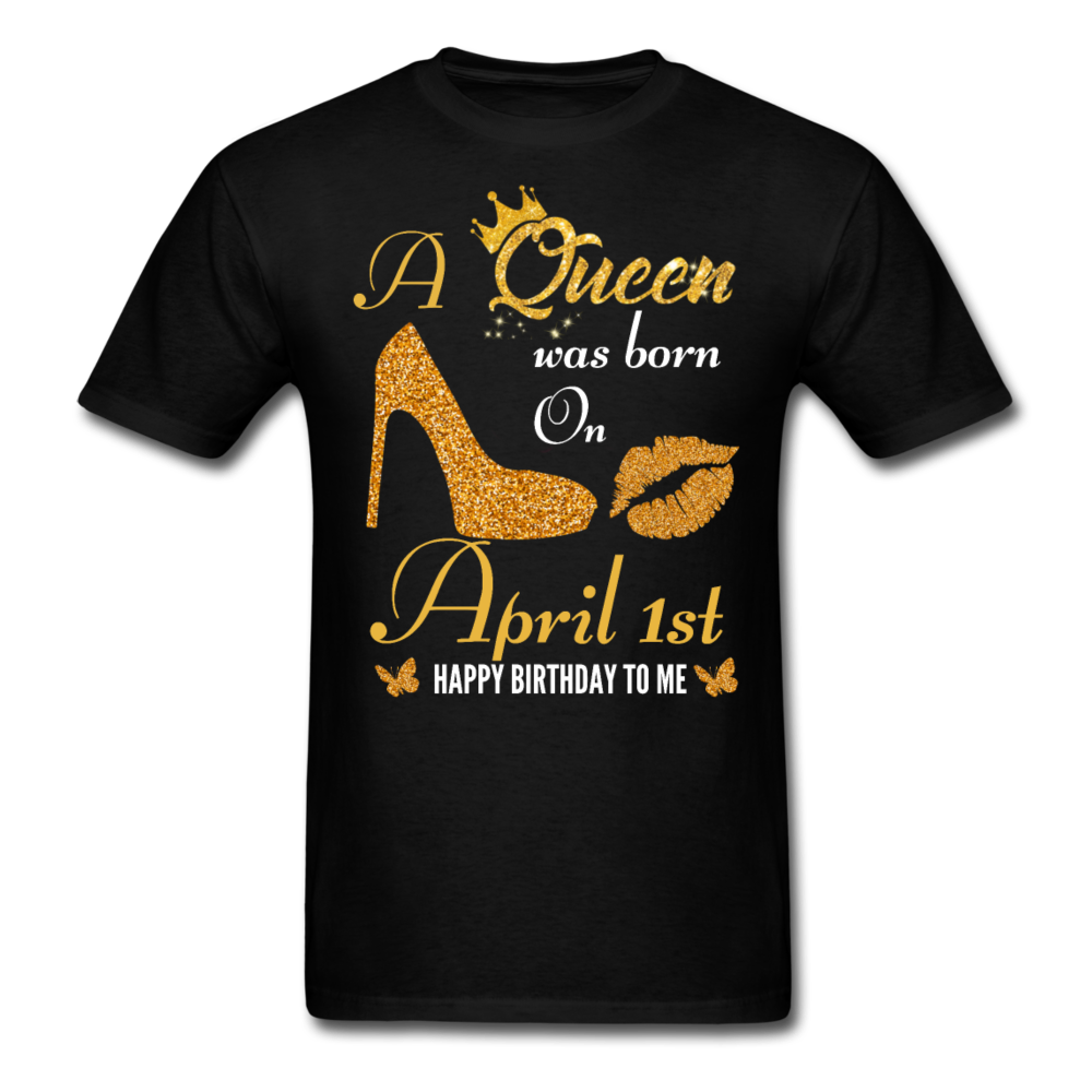 QUEEN 1ST APRIL UNISEX SHIRT - black