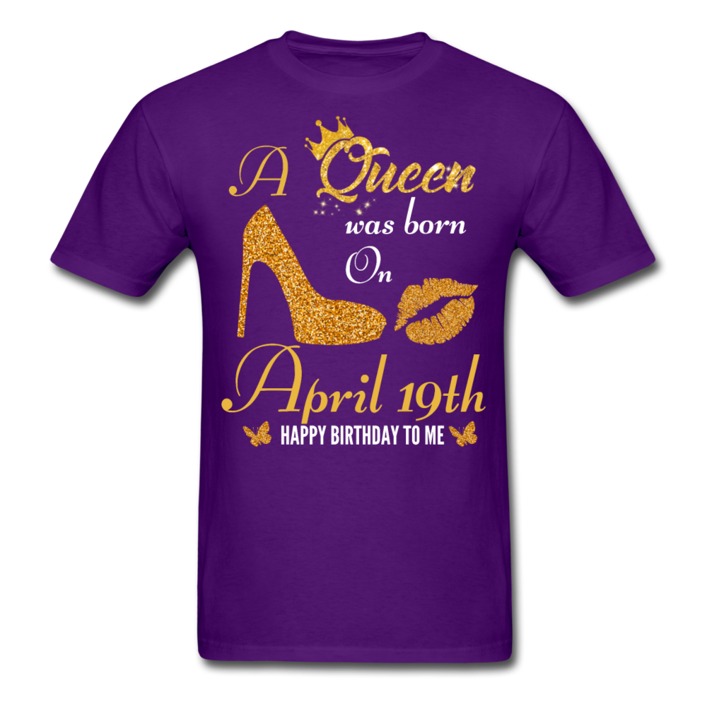 QUEEN 19TH APRIL UNISEX SHIRT - purple