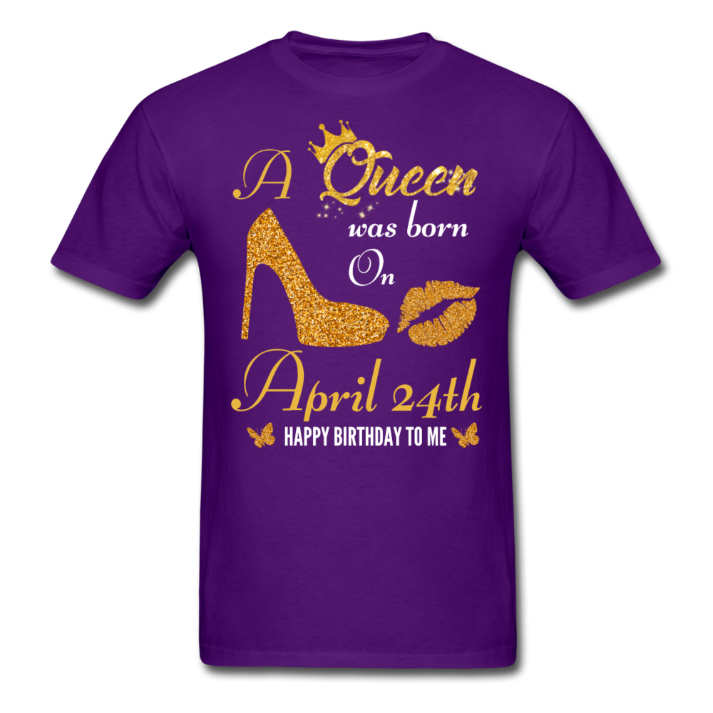 QUEEN 24TH APRIL UNISEX SHIRT - purple