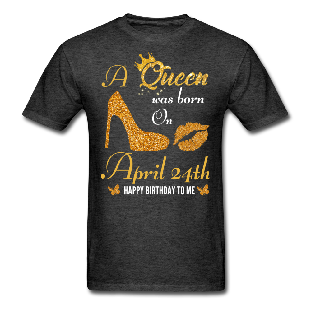 QUEEN 24TH APRIL UNISEX SHIRT - heather black