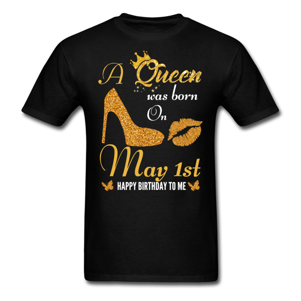 QUEEN 1ST MAY UNISEX SHIRT - black