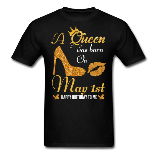 QUEEN 1ST MAY UNISEX SHIRT - black