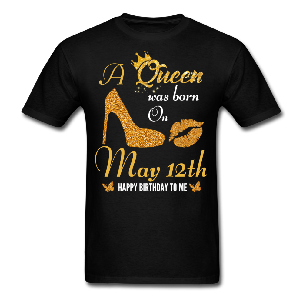 QUEEN 12TH MAY UNISEX SHIRT - black