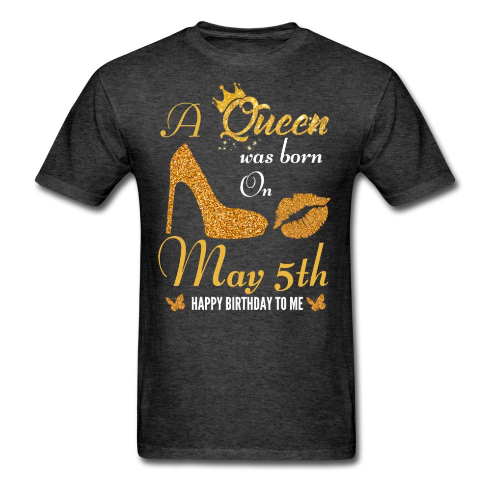 QUEEN 5TH MAY UNISEX SHIRT - heather black