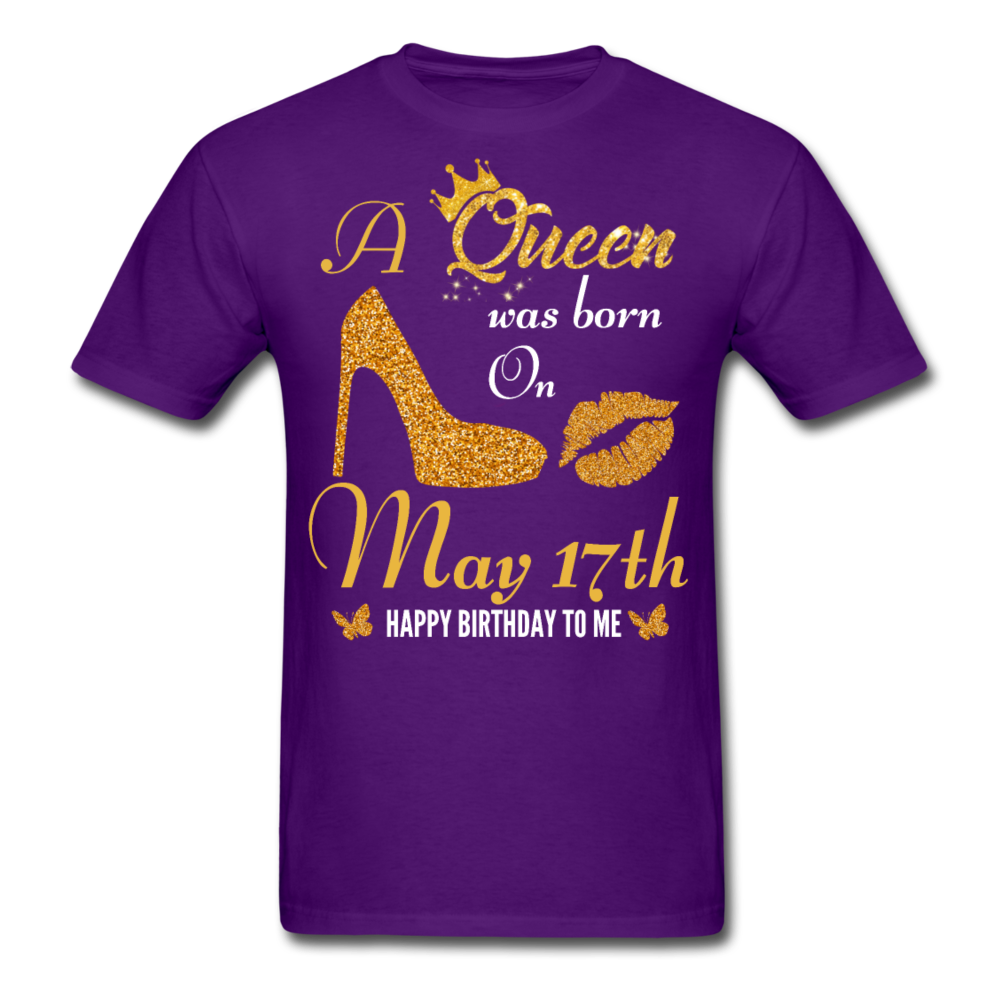 QUEEN 17TH MAY UNISEX SHIRT - purple