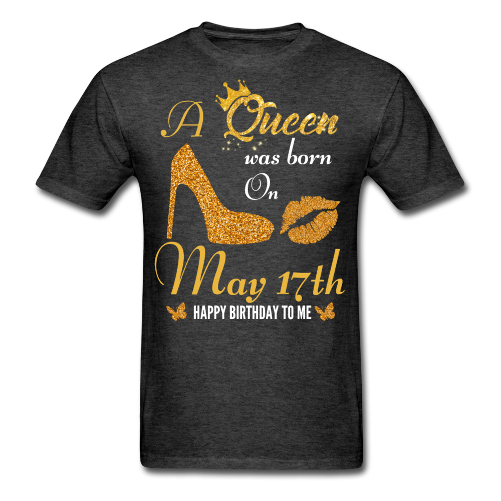 QUEEN 17TH MAY UNISEX SHIRT - heather black