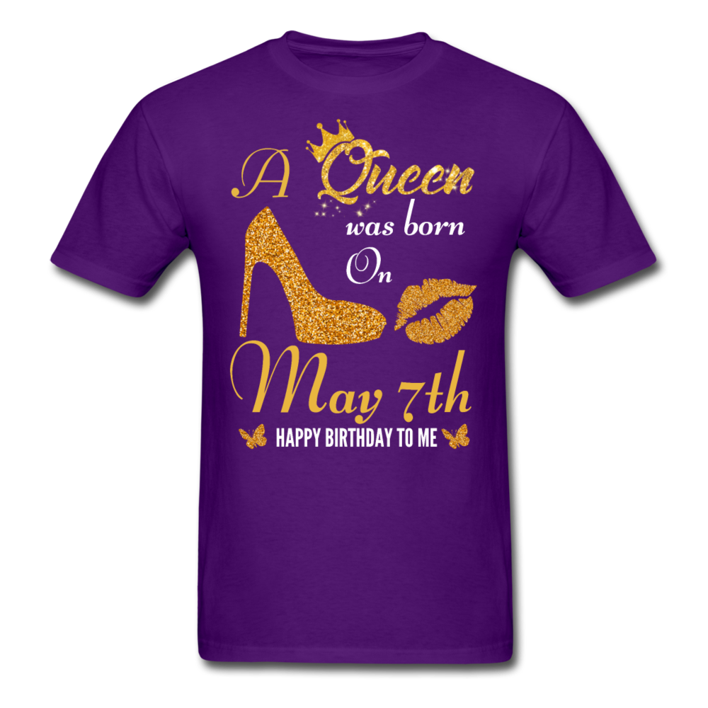 QUEEN 7TH MAY UNISEX SHIRT - purple
