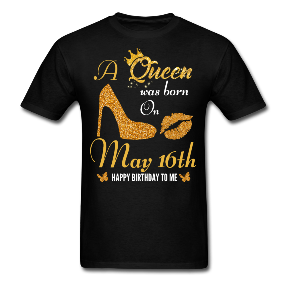 QUEEN 16TH MAY UNISEX SHIRT - black