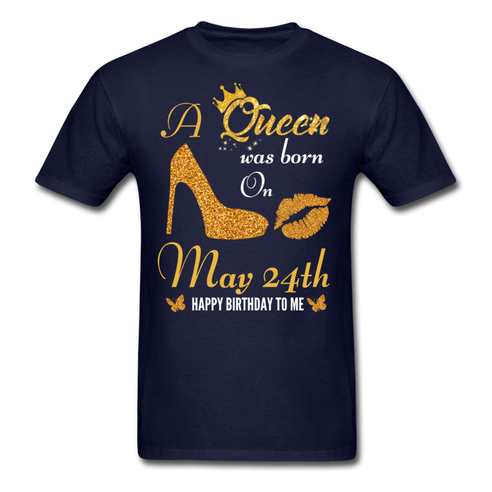 QUEEN 24TH MAY UNISEX SHIRT - navy