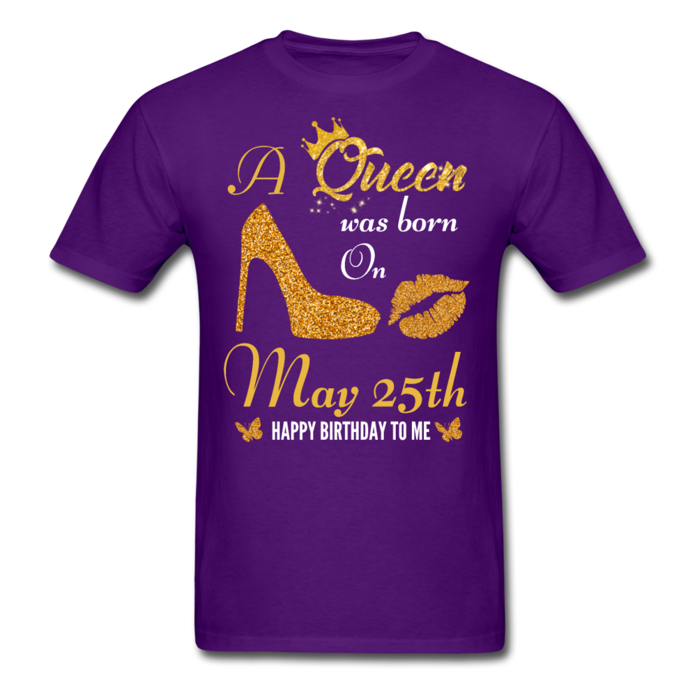 QUEEN 25TH MAY UNISEX SHIRT - purple