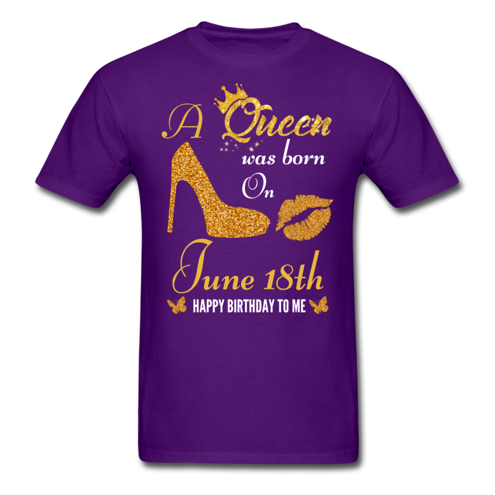 QUEEN 18TH JUNE UNISEX SHIRT - purple