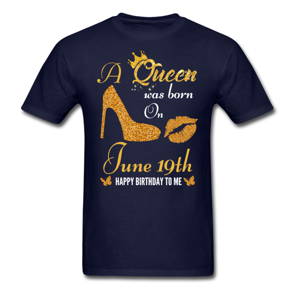 QUEEN 19TH JUNE UNISEX SHIRT - navy