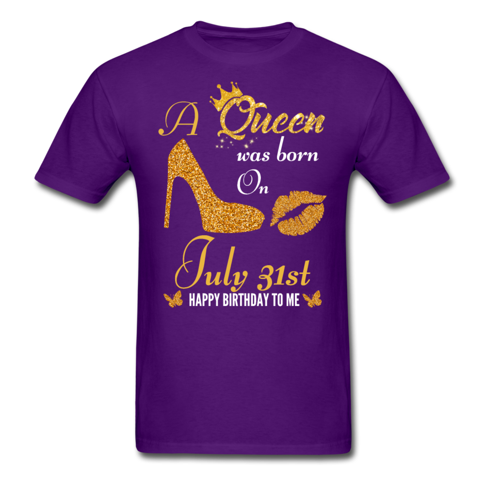 QUEEN 31ST JULY UNISEX SHIRT - purple