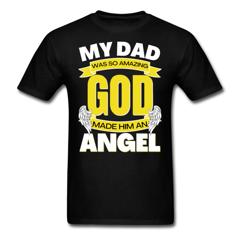 ANGEL DAD UNISEX SHIRT - black