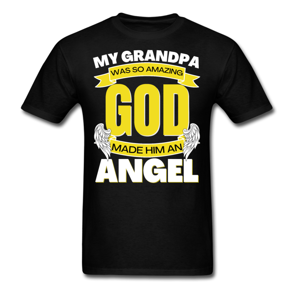 ANGEL GRANDPA UNISEX SHIRT - black