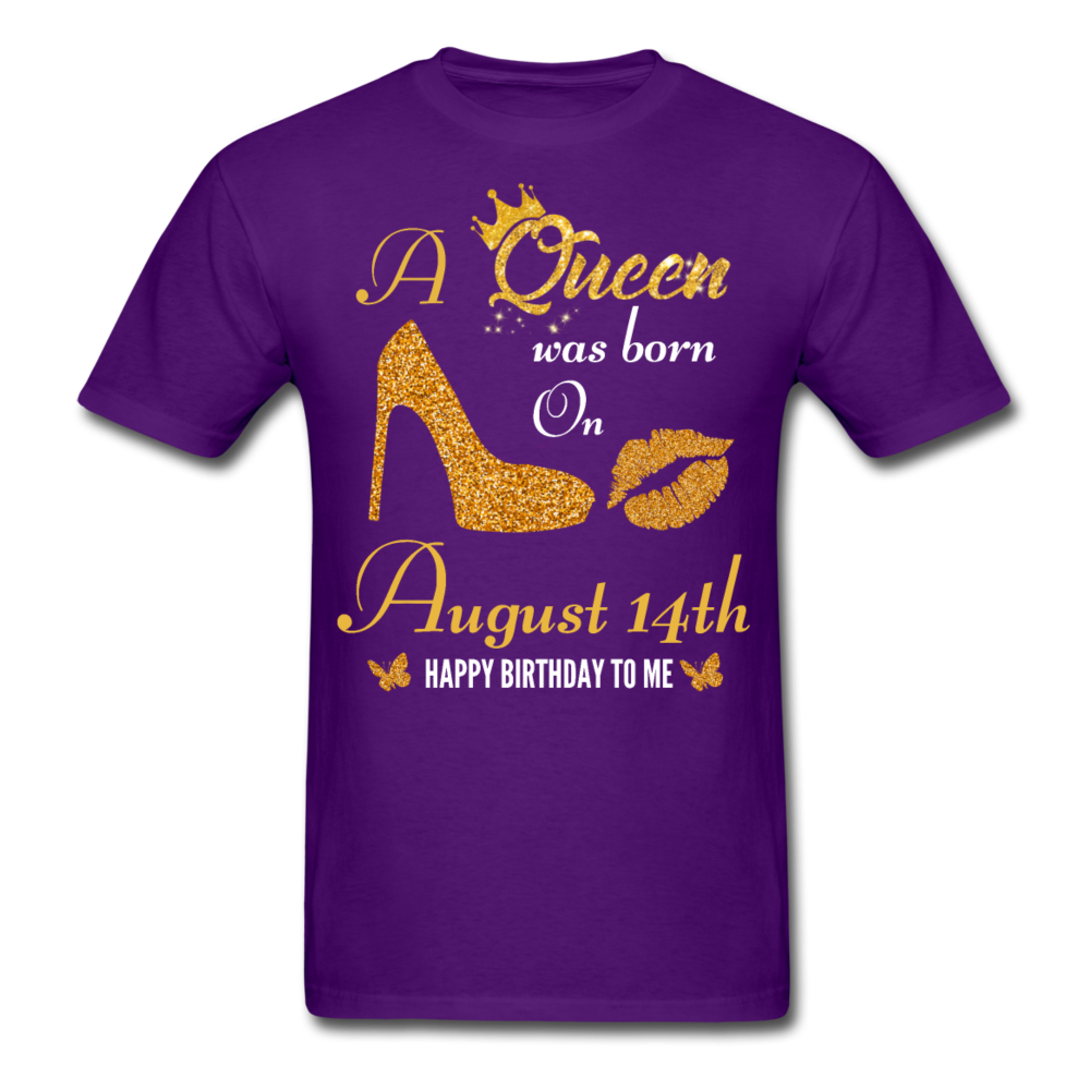 QUEEN 14TH AUG UNISEX SHIRT - purple