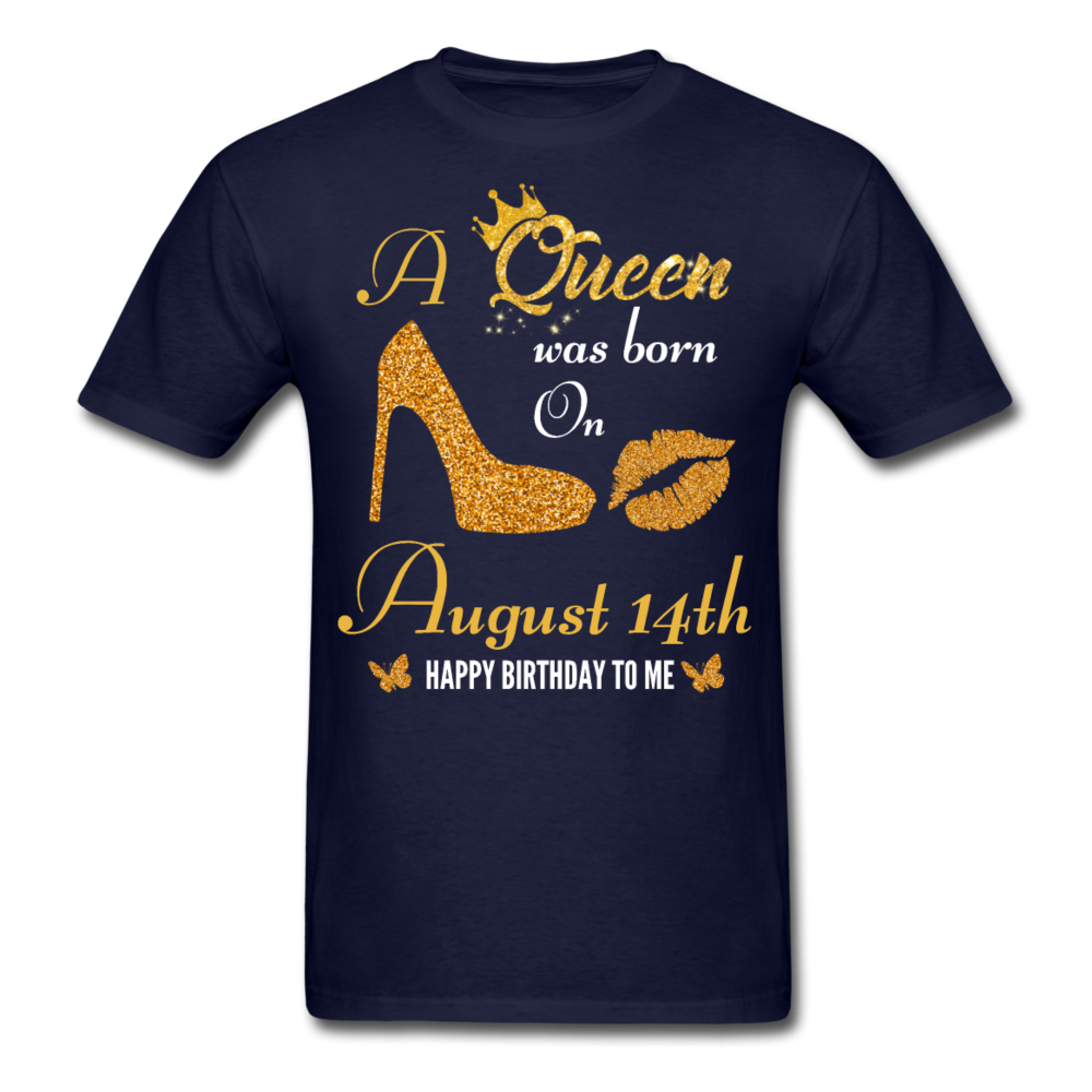 QUEEN 14TH AUG UNISEX SHIRT - navy