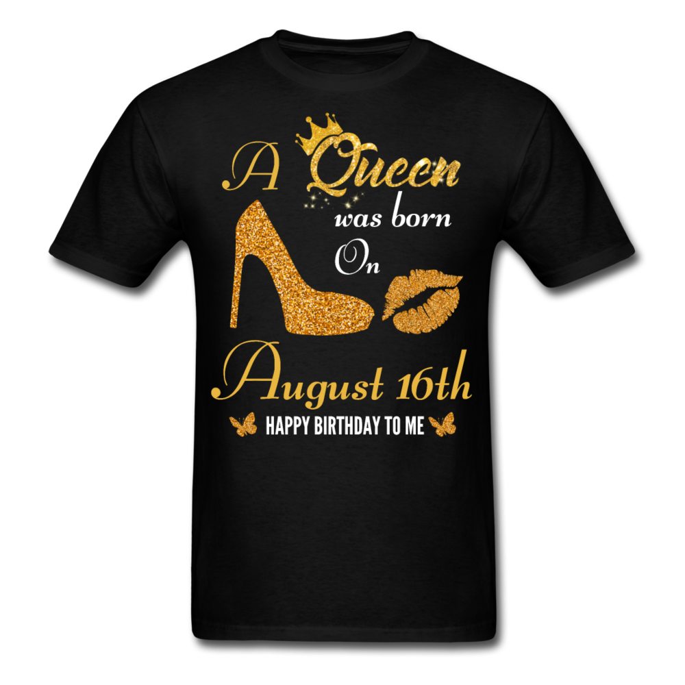 QUEEN 16TH AUG UNISEX SHIRT - black