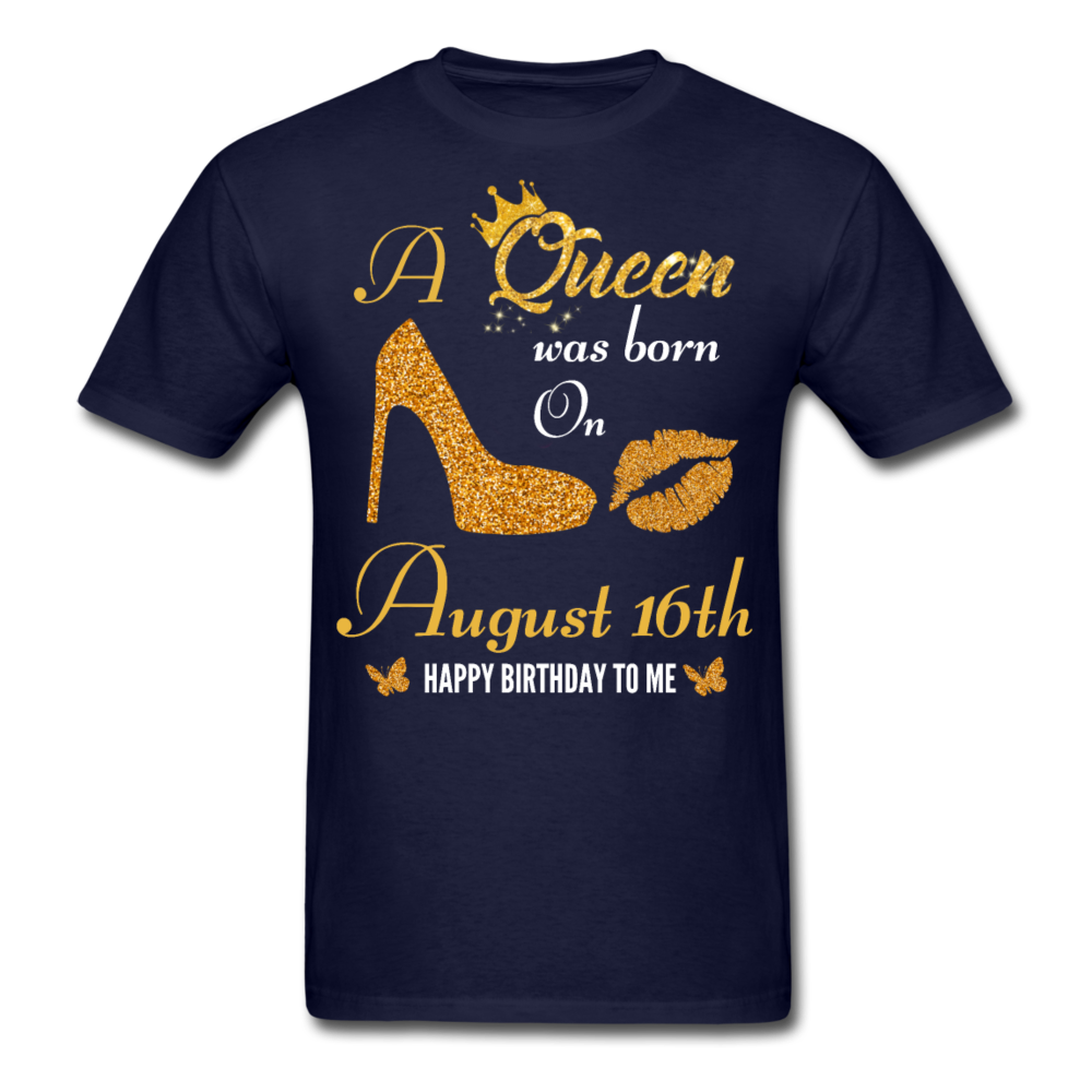 QUEEN 16TH AUG UNISEX SHIRT - navy