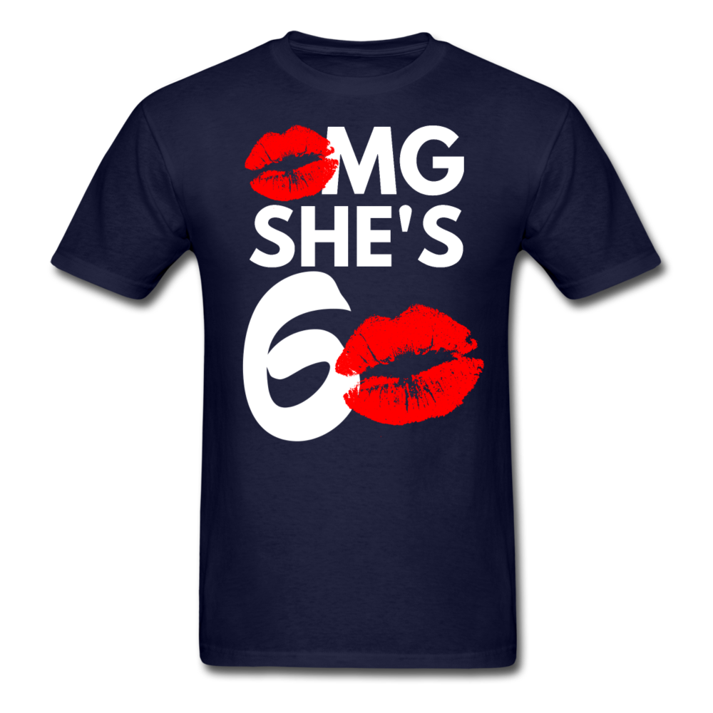 OMG SHE'S 60 UNISEX SHIRT - navy