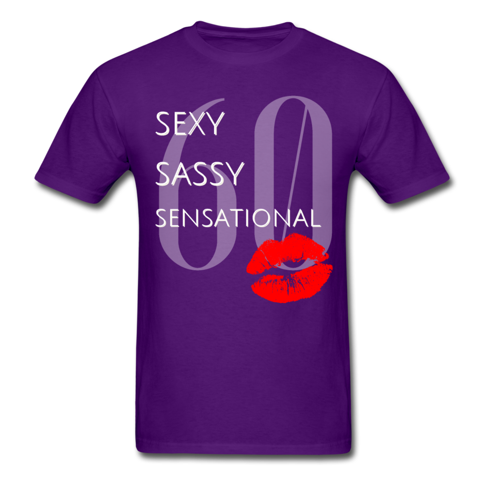 SASSY SENSATIONAL 60 UNISEX SHIRT - purple