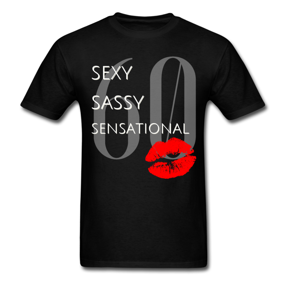 SASSY SENSATIONAL 60 UNISEX SHIRT - black