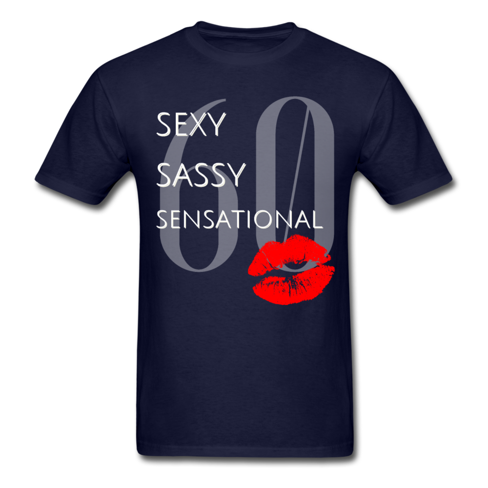 SASSY SENSATIONAL 60 UNISEX SHIRT - navy