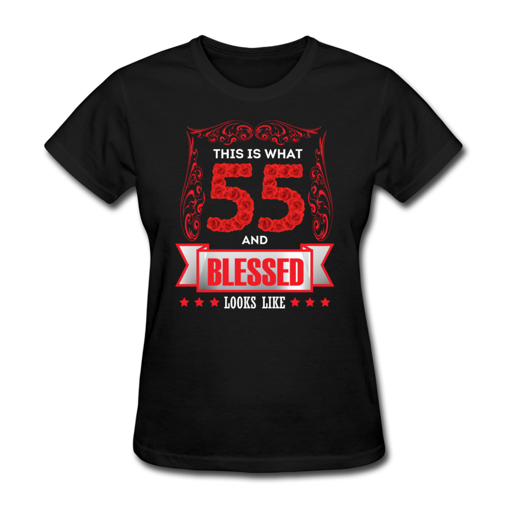 BLESSED 55 WOMEN'S SHIRT - black