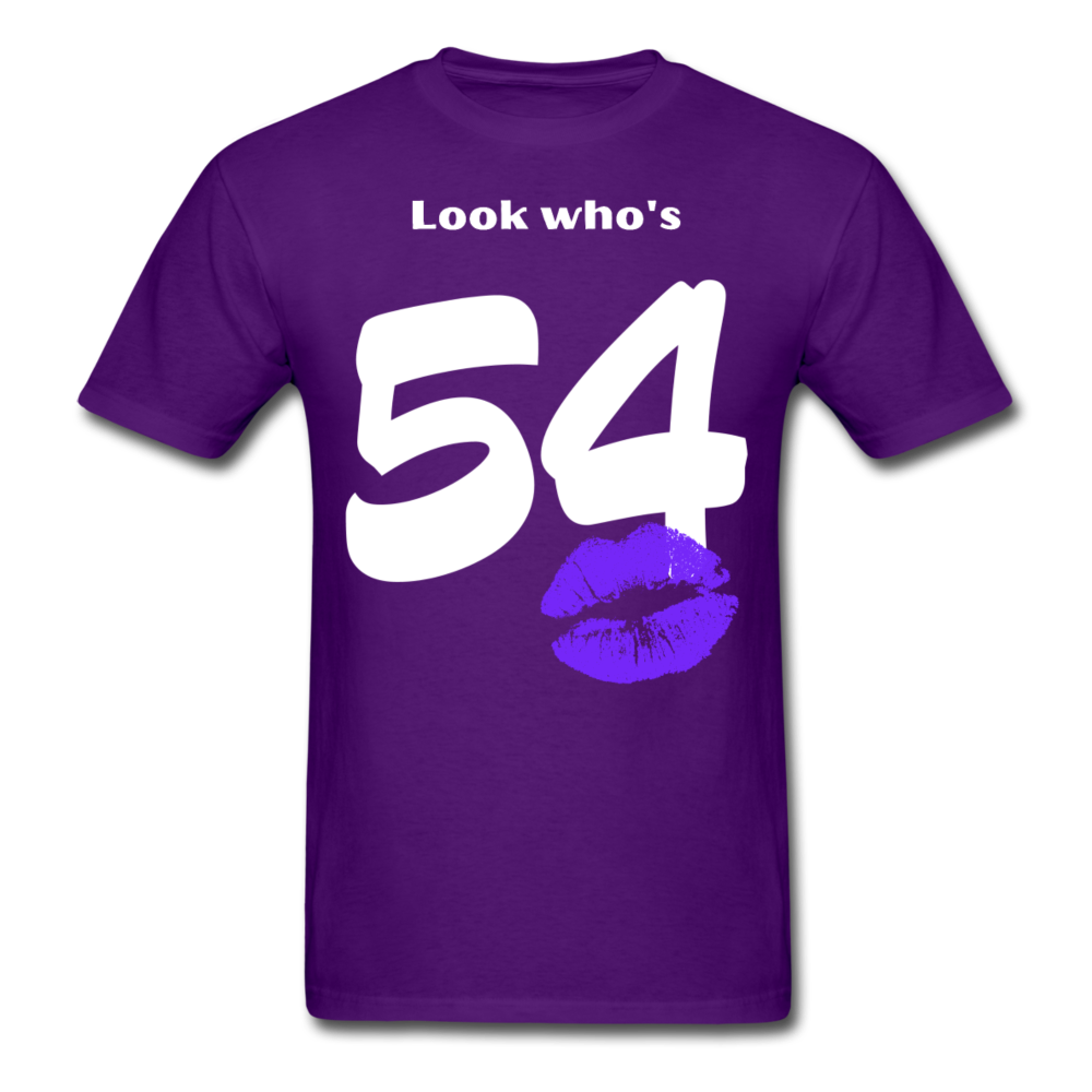 LOOK WHO'S 54 UNISEX SHIRT - purple